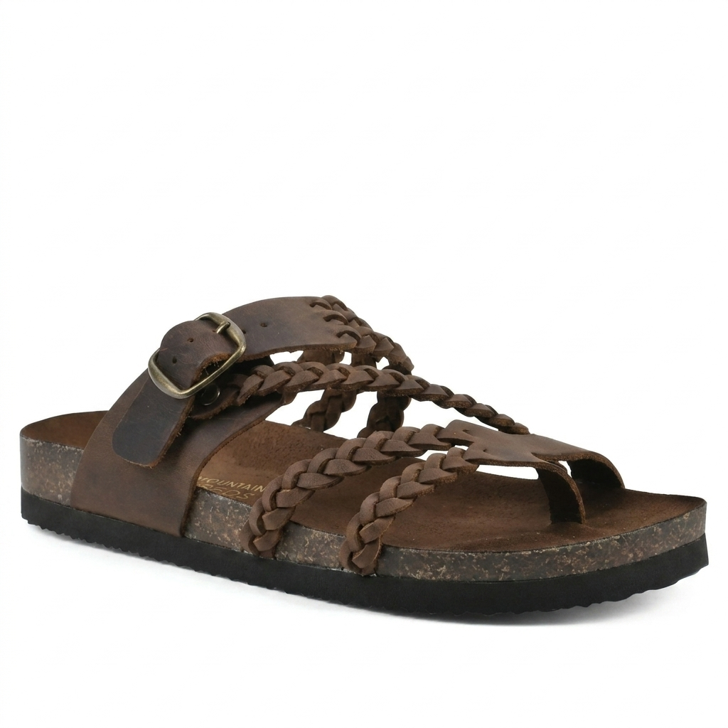 Elegantes Sandalias Planas Tejidas con Tirantes de Estilo Europeo para Mujeres