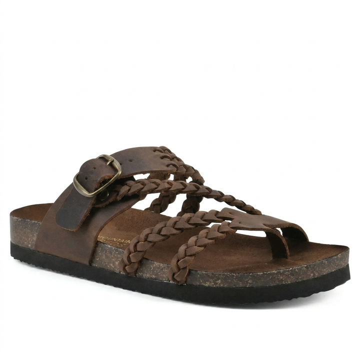 Elegantes Sandalias Planas Tejidas con Tirantes de Estilo Europeo para Mujeres