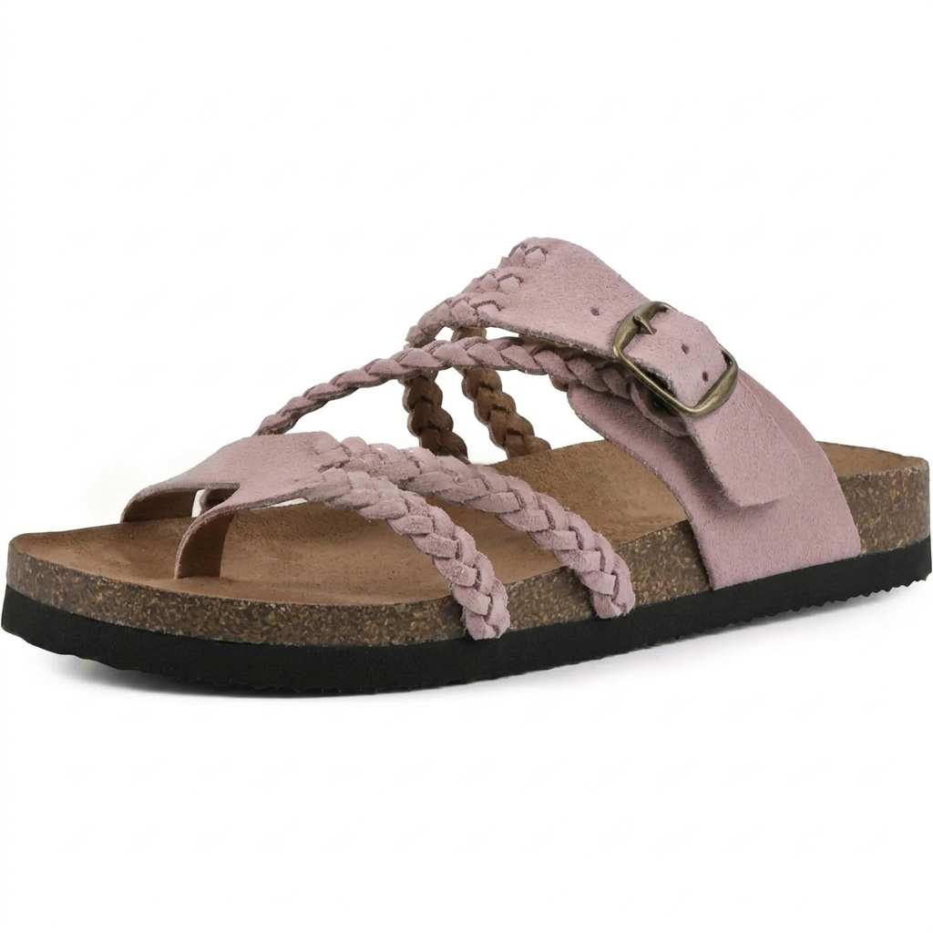 Elegantes Sandalias Planas Tejidas con Tirantes de Estilo Europeo para Mujeres