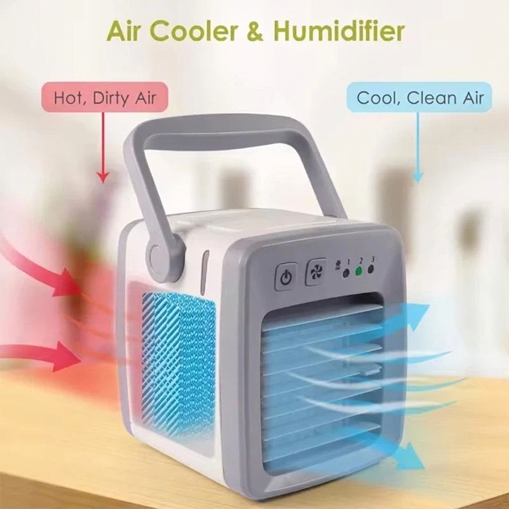 Enfriador de Aire Portátil Unisex 4 en 1 con Humidificador y Purificador