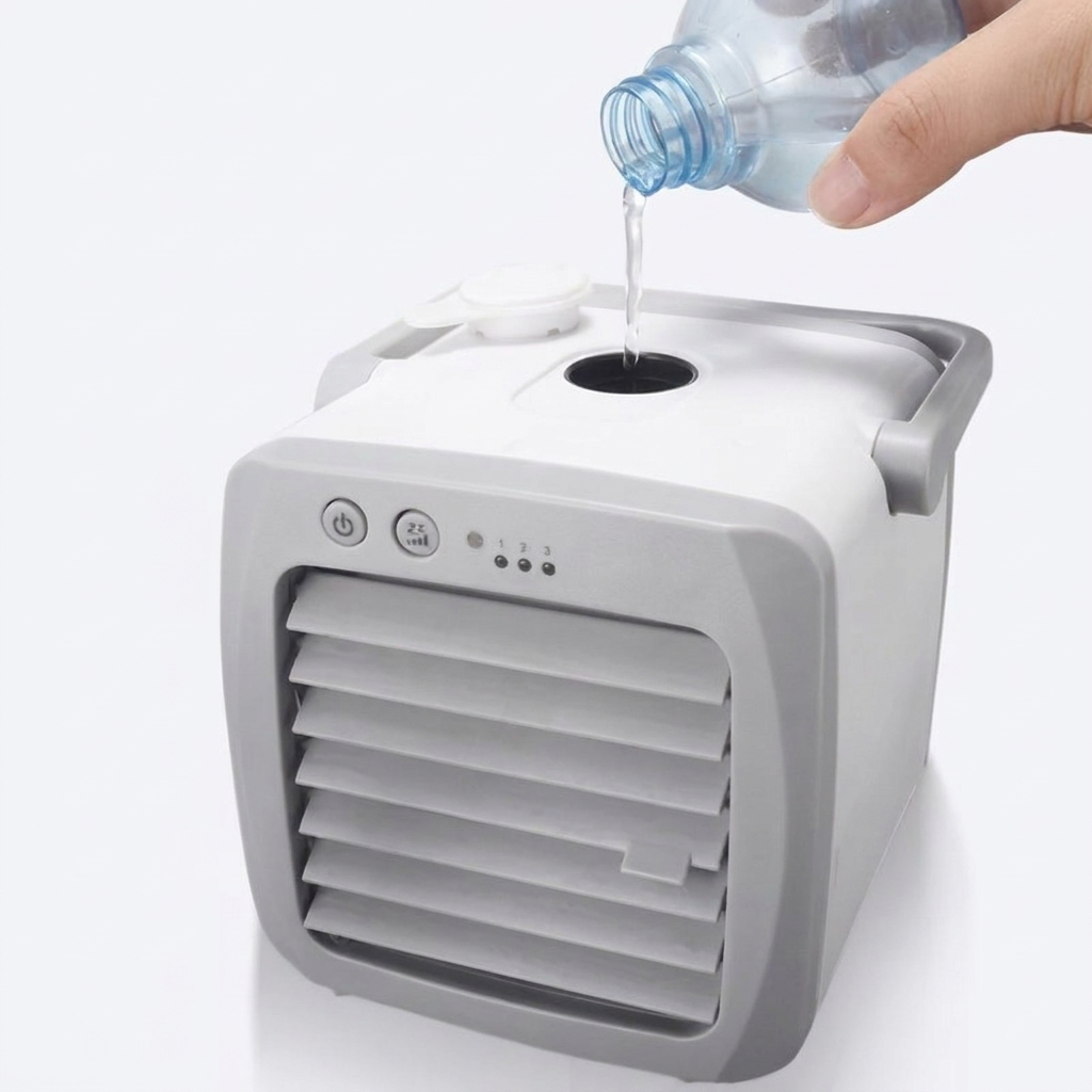 Enfriador de Aire Portátil Unisex 4 en 1 con Humidificador y Purificador