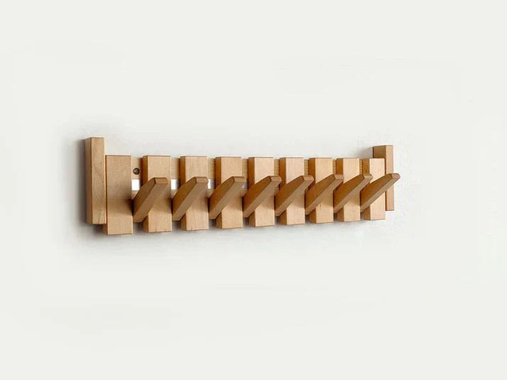 Perchero de Pared de Madera Duradera con Diseño Musical