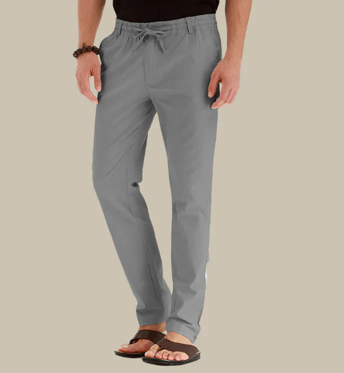 Pantalones casuales de verano con cintura elástica para hombre