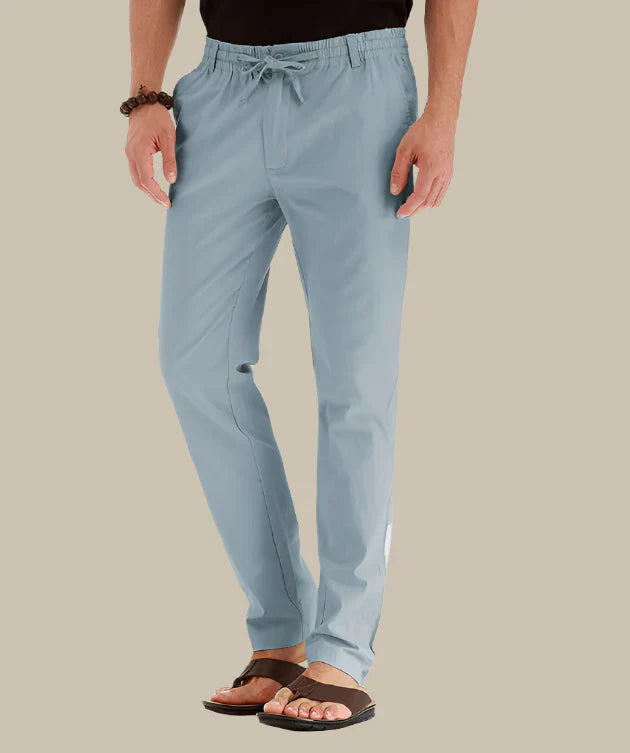 Pantalones casuales de verano con cintura elástica para hombre