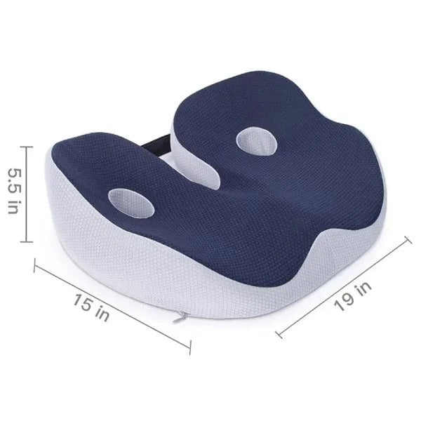 Cojín de Asiento Ajustable de Espuma de Memoria para Alivio de Huesos Sentados