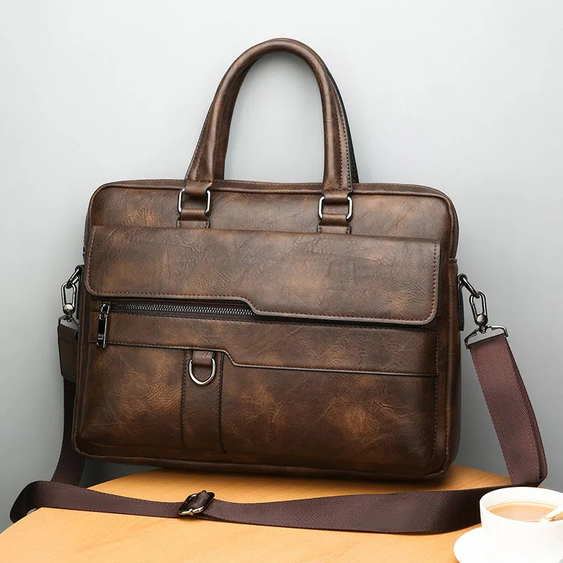 Benedicto – Elegante bolso de hombro de piel para hombre
