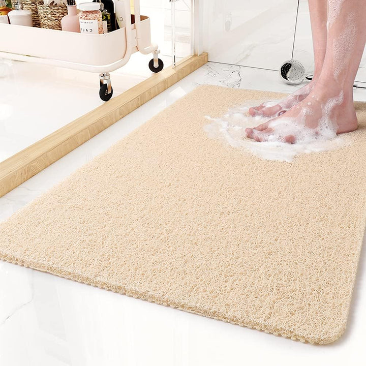 Alfombra de baño antideslizante de PVC con superficie suave para masaje de pies