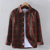 Estilo Clásico para Otoño e Invierno Camisa de Cuadros para Hombres