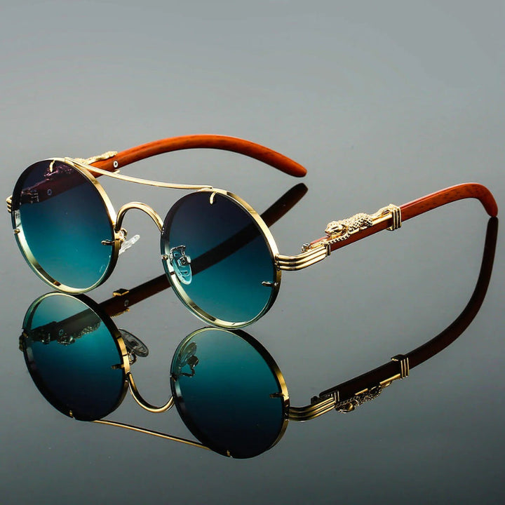 Gafas de Sol Vintage de Puente Doble con Estilo Retro y Protección Moderna