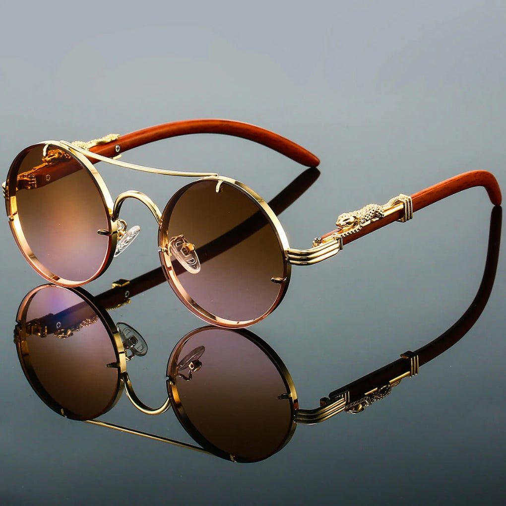 Gafas de Sol Vintage de Puente Doble con Estilo Retro y Protección Moderna