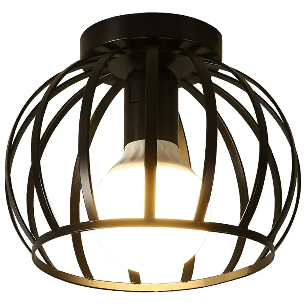 LumiFerro | Lámpara de Techo Industrial Negra