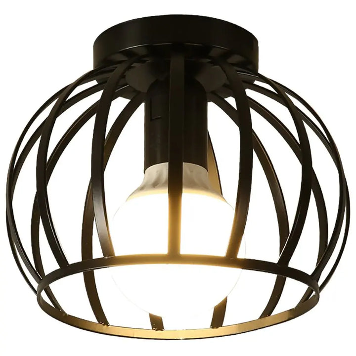 LumiFerro | Lámpara de Techo Industrial Negra