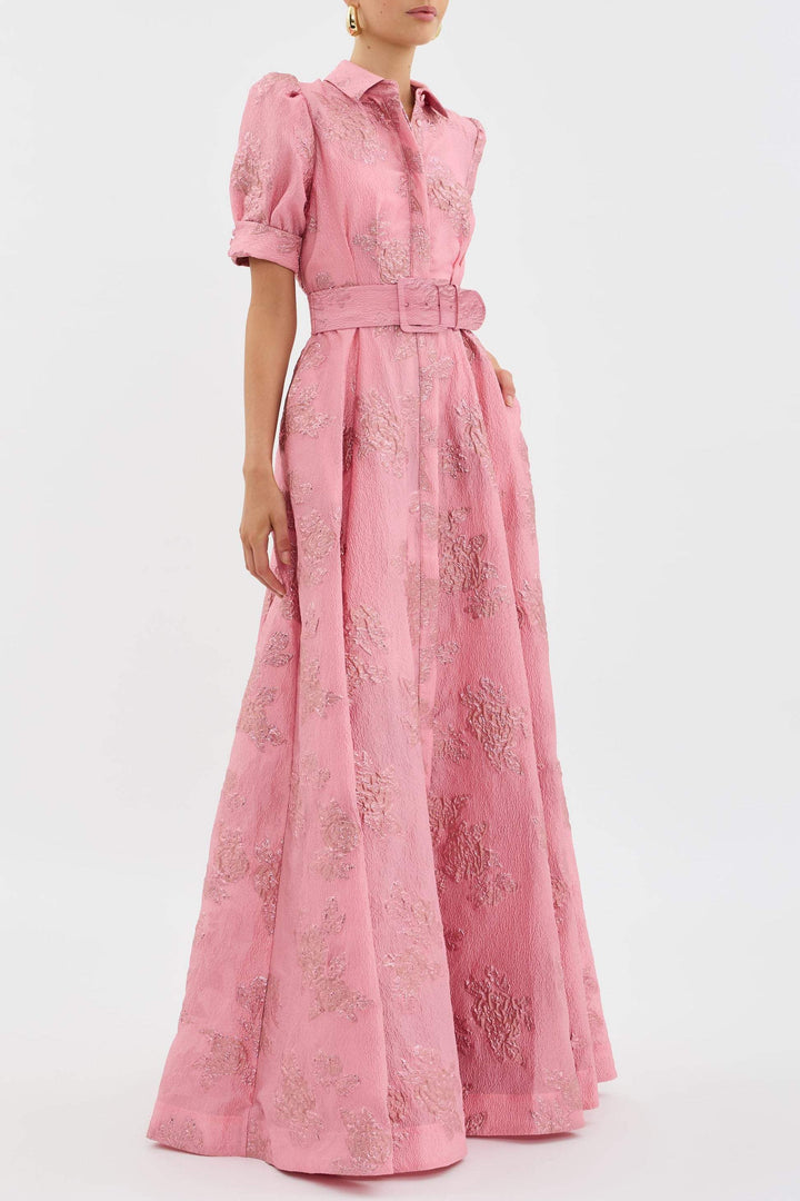 Vestido corto con mangas abullonadas para mujer