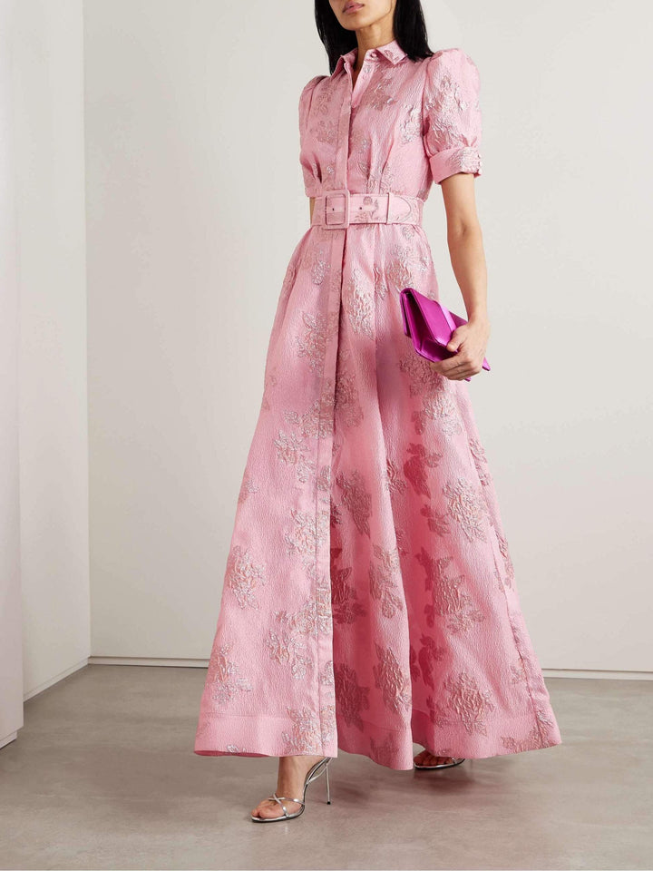 Vestido corto con mangas abullonadas para mujer