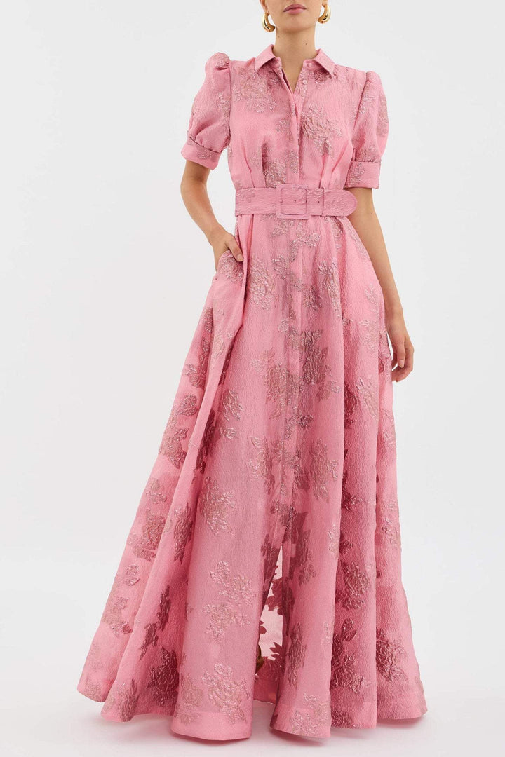 Vestido corto con mangas abullonadas para mujer
