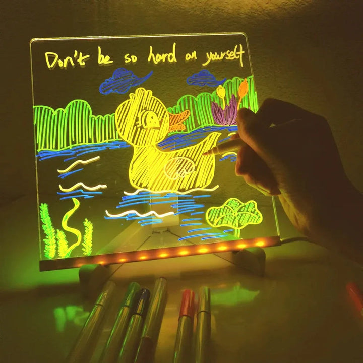 Tablero de dibujo LED para niños