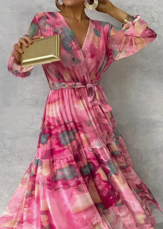 Vestido de verano de manga larga para mujer