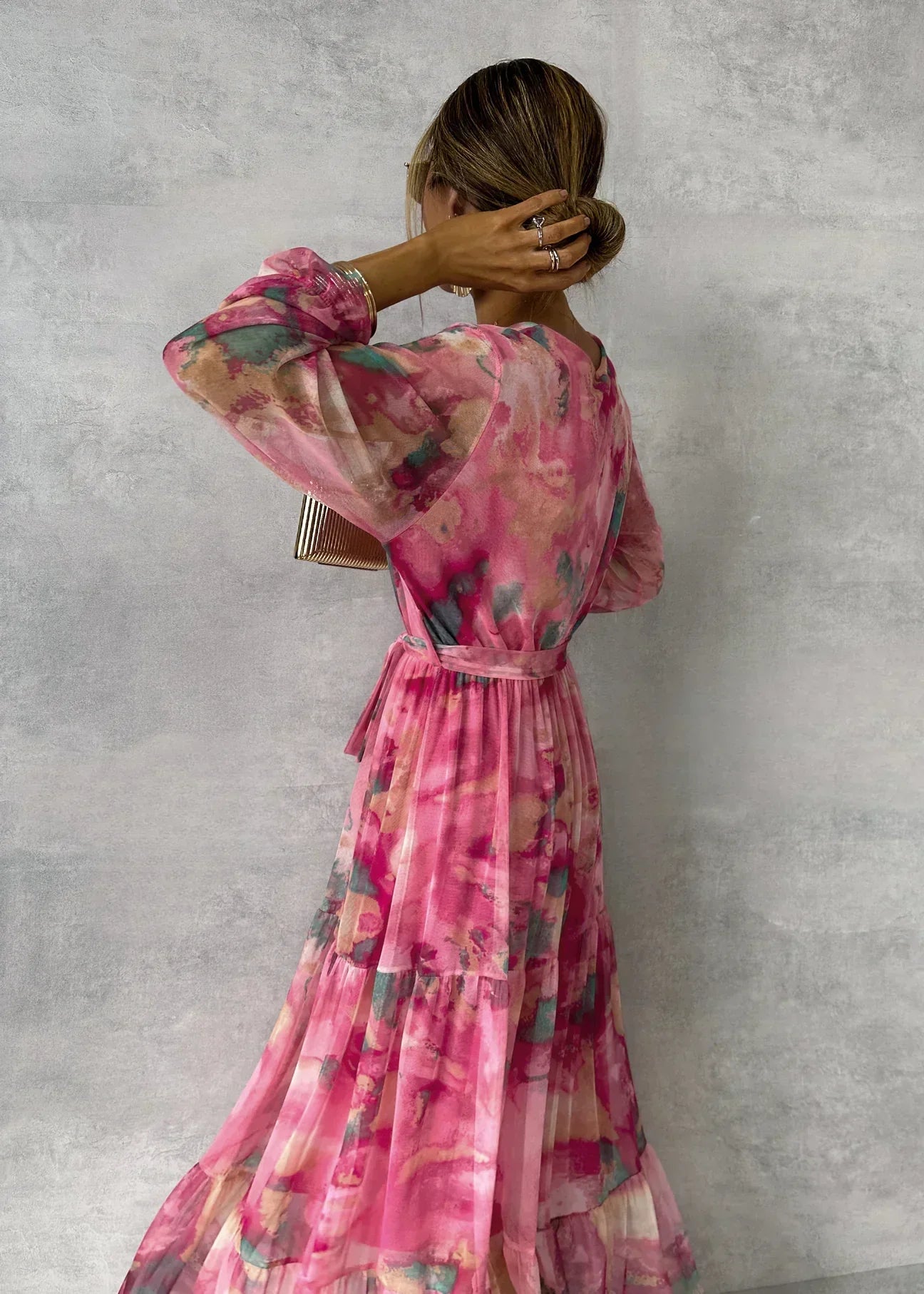 Vestido de verano de manga larga para mujer