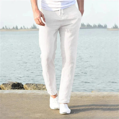 Pantalones de verano de lino para hombre