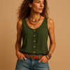 Blusa ligera sin mangas con botones