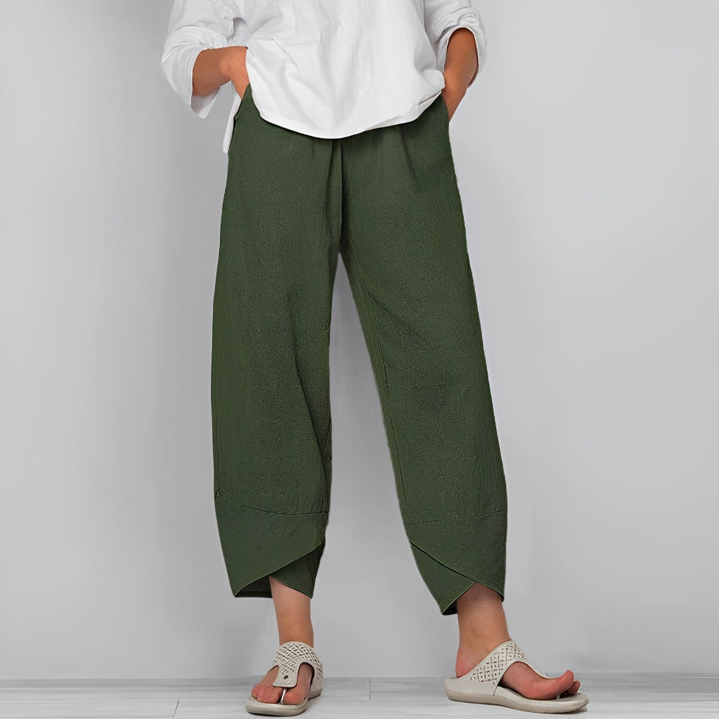 Pantalones Satinados Elegantes de Pierna Ancha