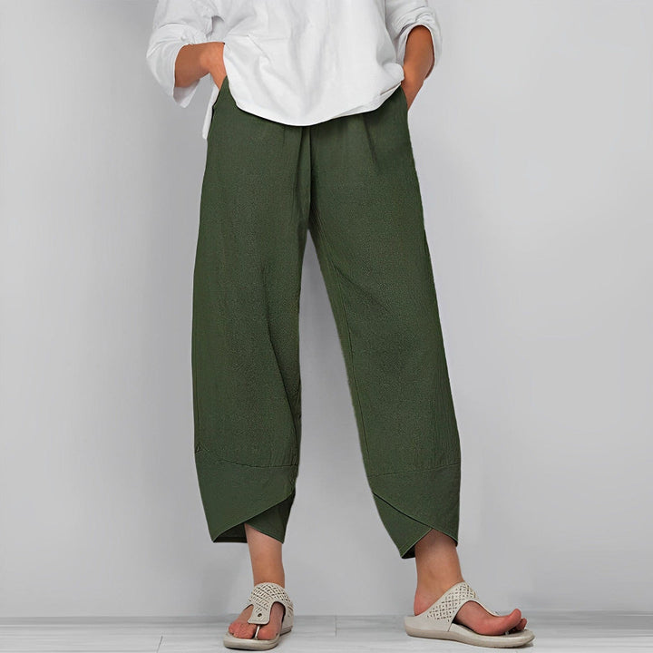 Pantalones Satinados Elegantes de Pierna Ancha