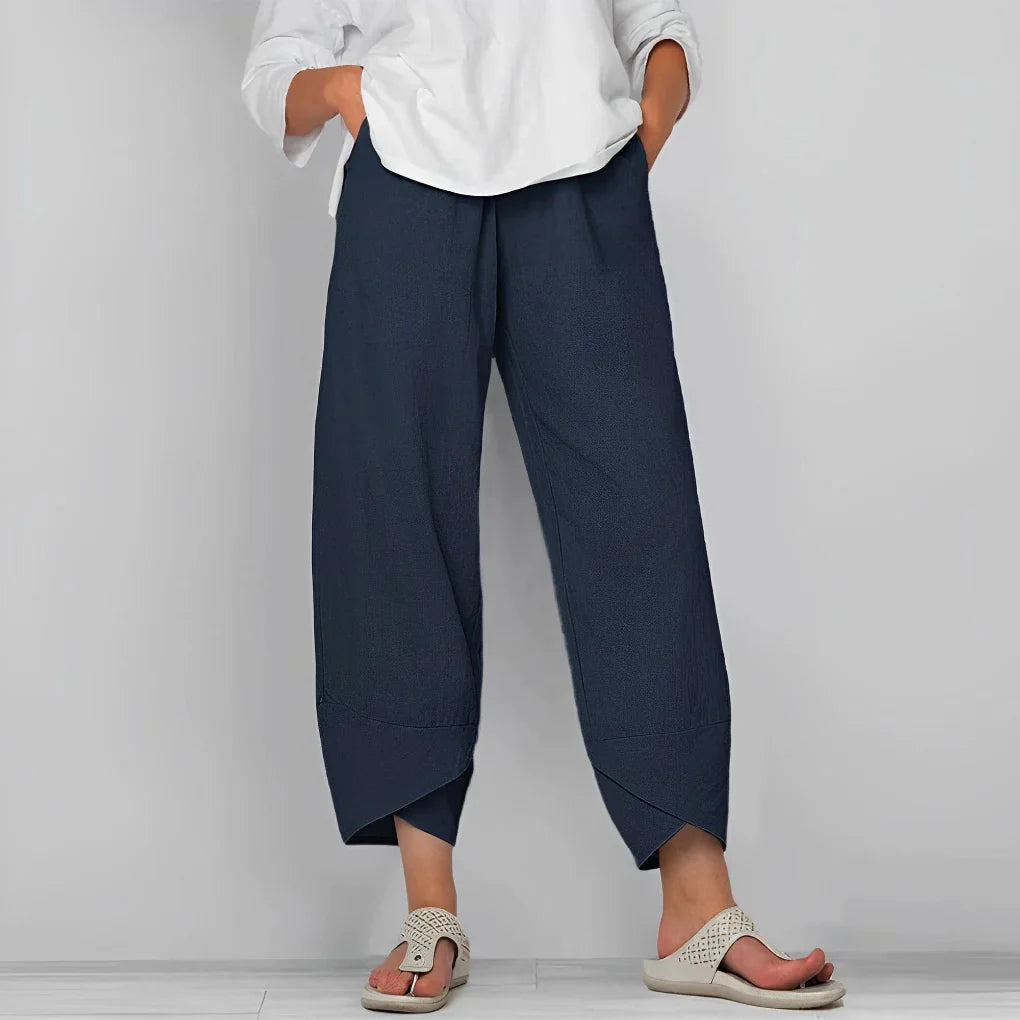 Pantalones Satinados Elegantes de Pierna Ancha