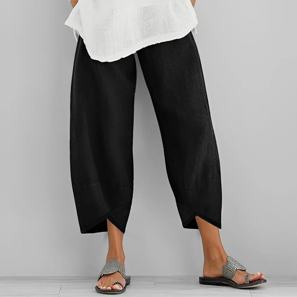 Pantalones Satinados Elegantes de Pierna Ancha