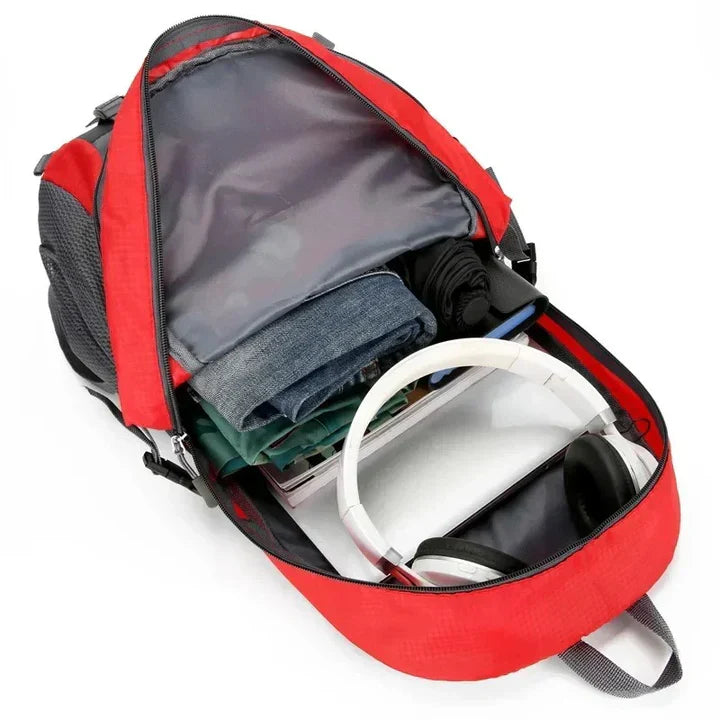 Mochila impermeable de viaje para actividades al aire libre con múltiples compartimentos