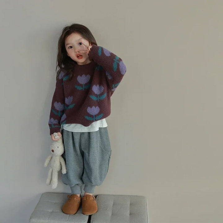 Evdokia  – Jersey con flores para niños