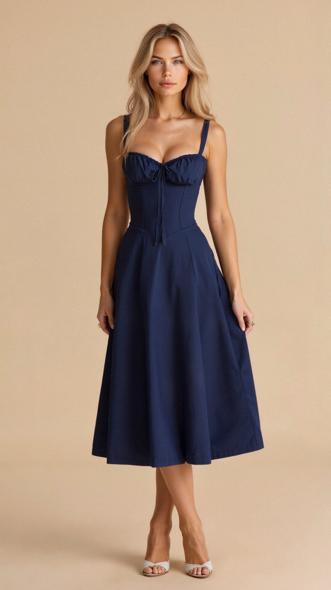 Vestido de cintura para mujer