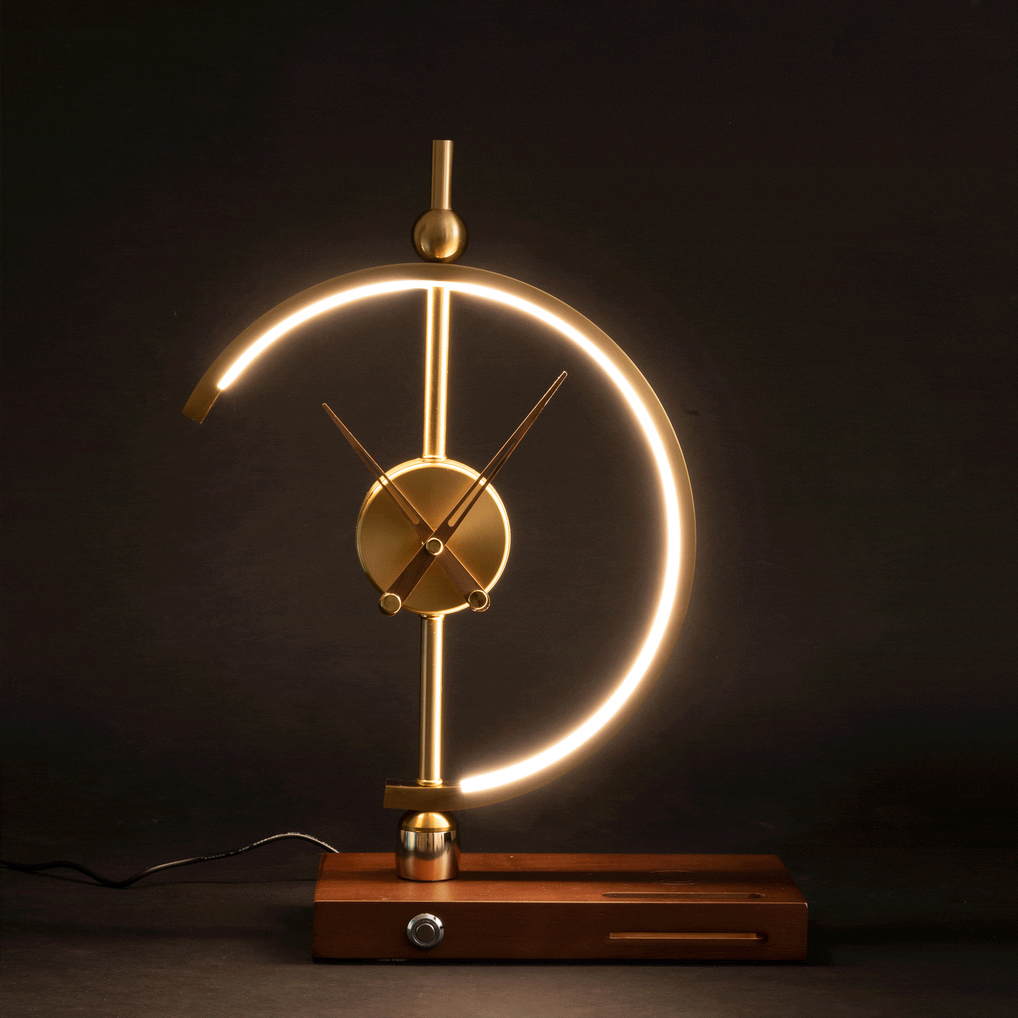 OsakaLume | Reloj-Lámpara de Lujo con Cargador Inalámbrico