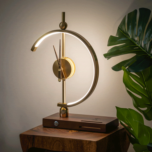OsakaLume | Reloj-Lámpara de Lujo con Cargador Inalámbrico
