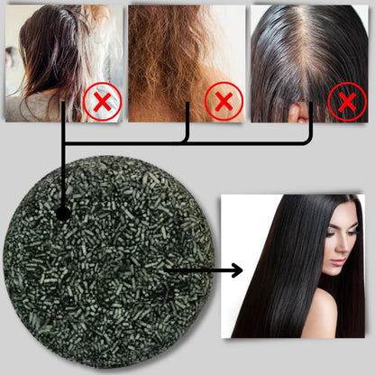 Champú sólido natural en barra 69 g: abrillantador para cabello blanco