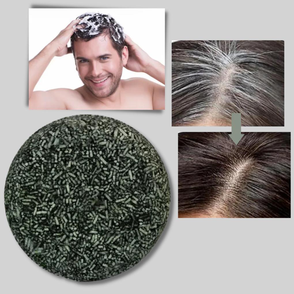 Champú sólido natural en barra 69 g: abrillantador para cabello blanco