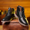 Botas de vestir de piel con cremallera para hombre