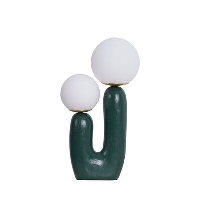 LumiVetro - Lámpara de Mesa Contemporánea de Vidrio y Resina
