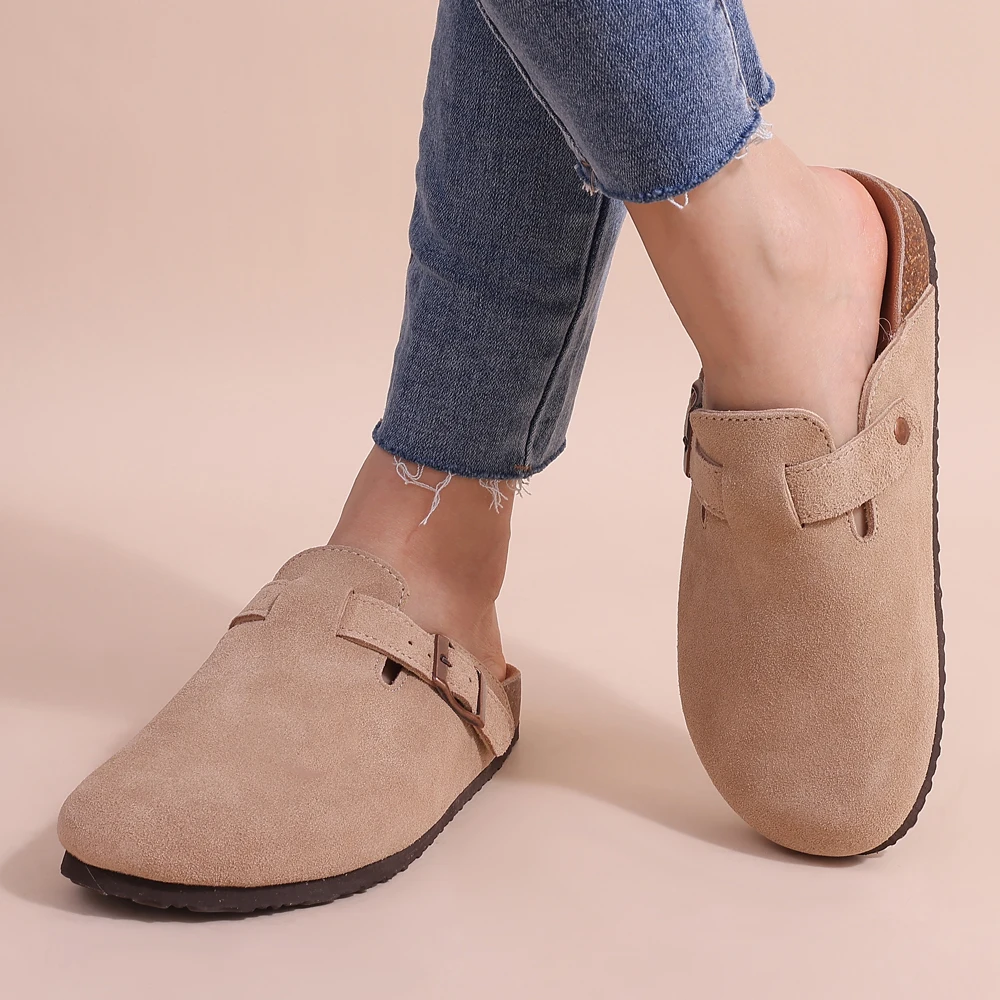 Sandalias Ortopédicas de Suela de Corcho y Ante para Mujer: Comodidad y Estilo para el Verano
