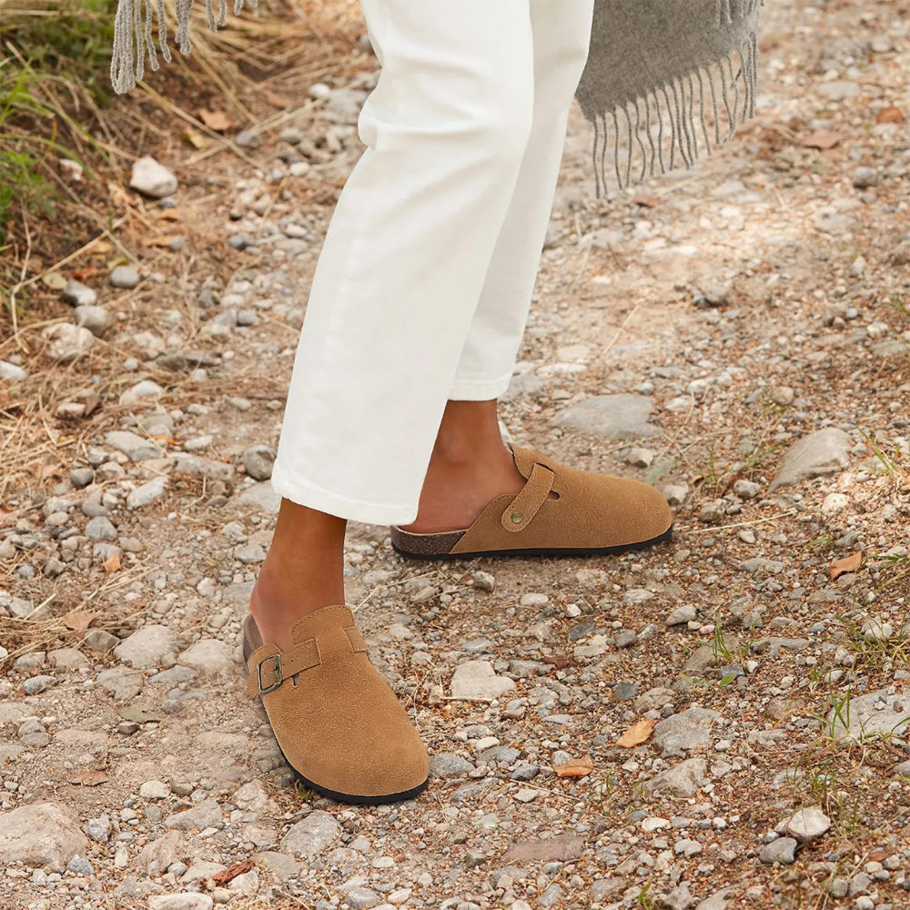 Sandalias Ortopédicas de Suela de Corcho y Ante para Mujer: Comodidad y Estilo para el Verano