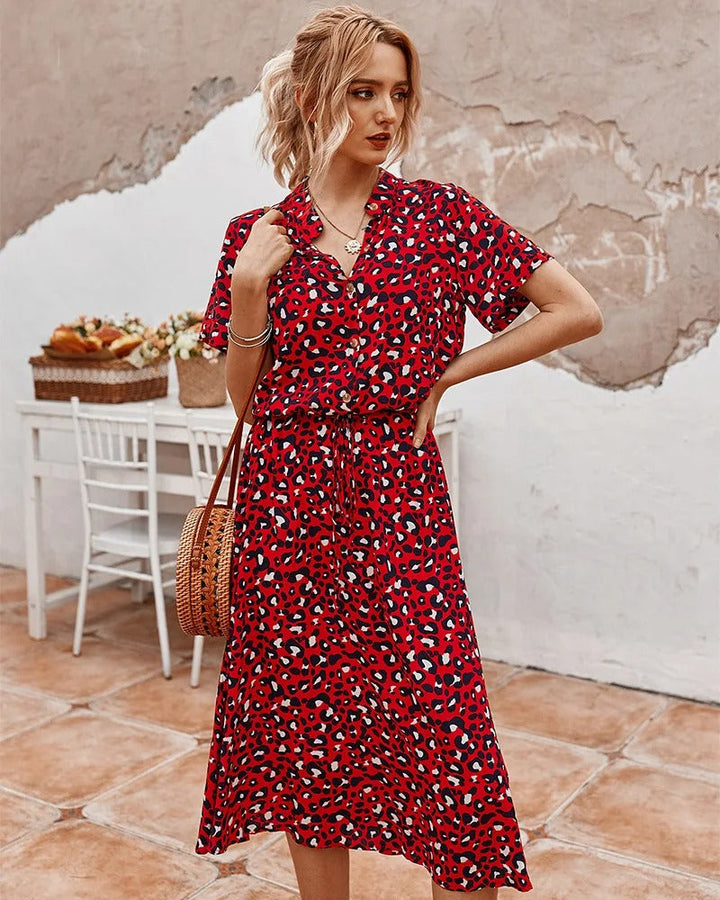 Vestido de Verano con Estampado, Elegante y Cómodo