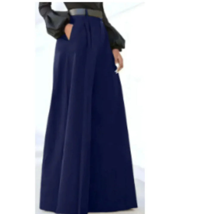 Pantalones de Pierna Ancha para Mujeres – Elegancia de Color Sólido para Cada Ocasión