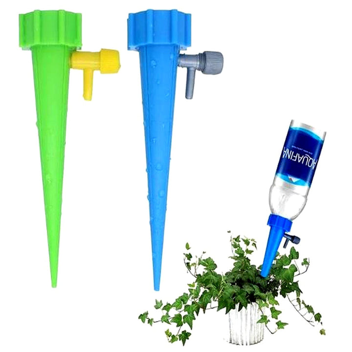 Picas de Riego Automático para Plantas (Pack de 12) – Ayuda de Jardín con Flujo Ajustable