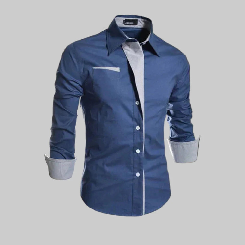 Camisa de vestir de manga larga para hombre