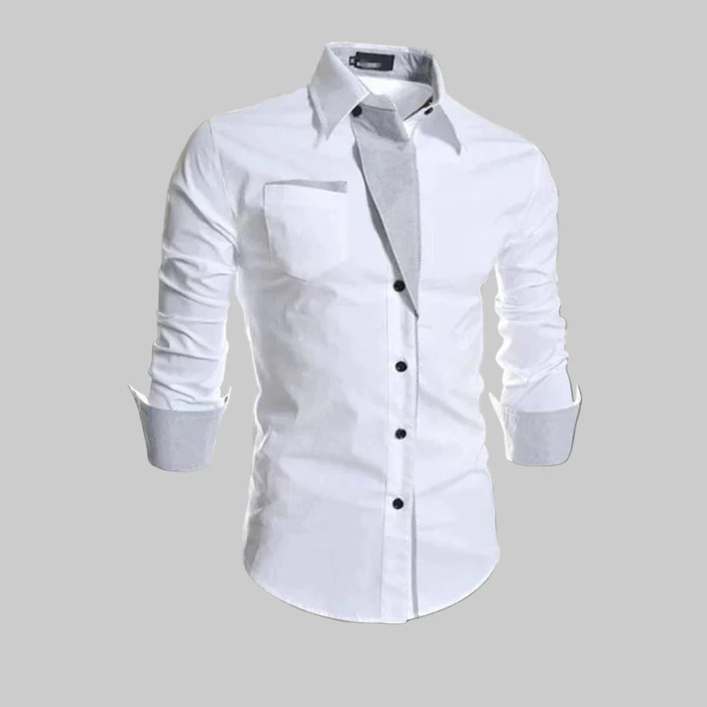 Camisa de vestir de manga larga para hombre