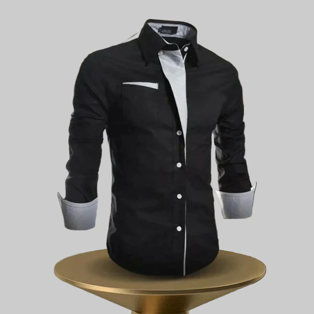 Camisa de vestir de manga larga para hombre