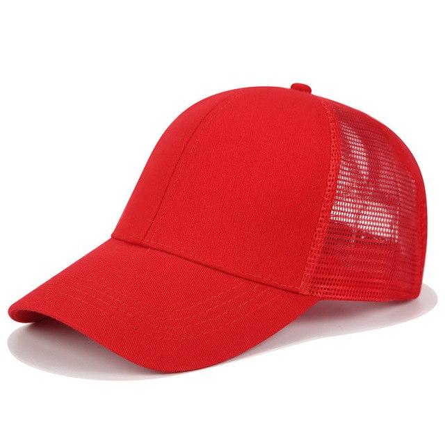 Gorra de béisbol práctica para cola de caballo