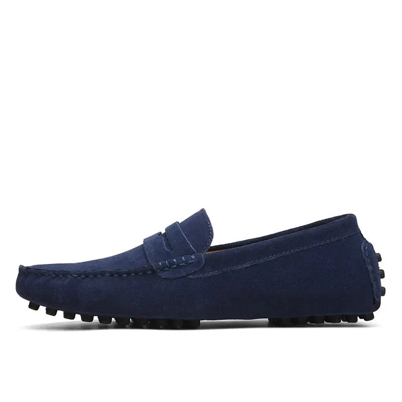 Mocasines de ante de estilo italiano para hombre