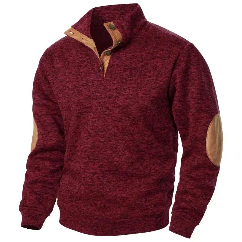 Sudadera de cuello en V para hombre, ideal para actividades al aire libre y estilo informal