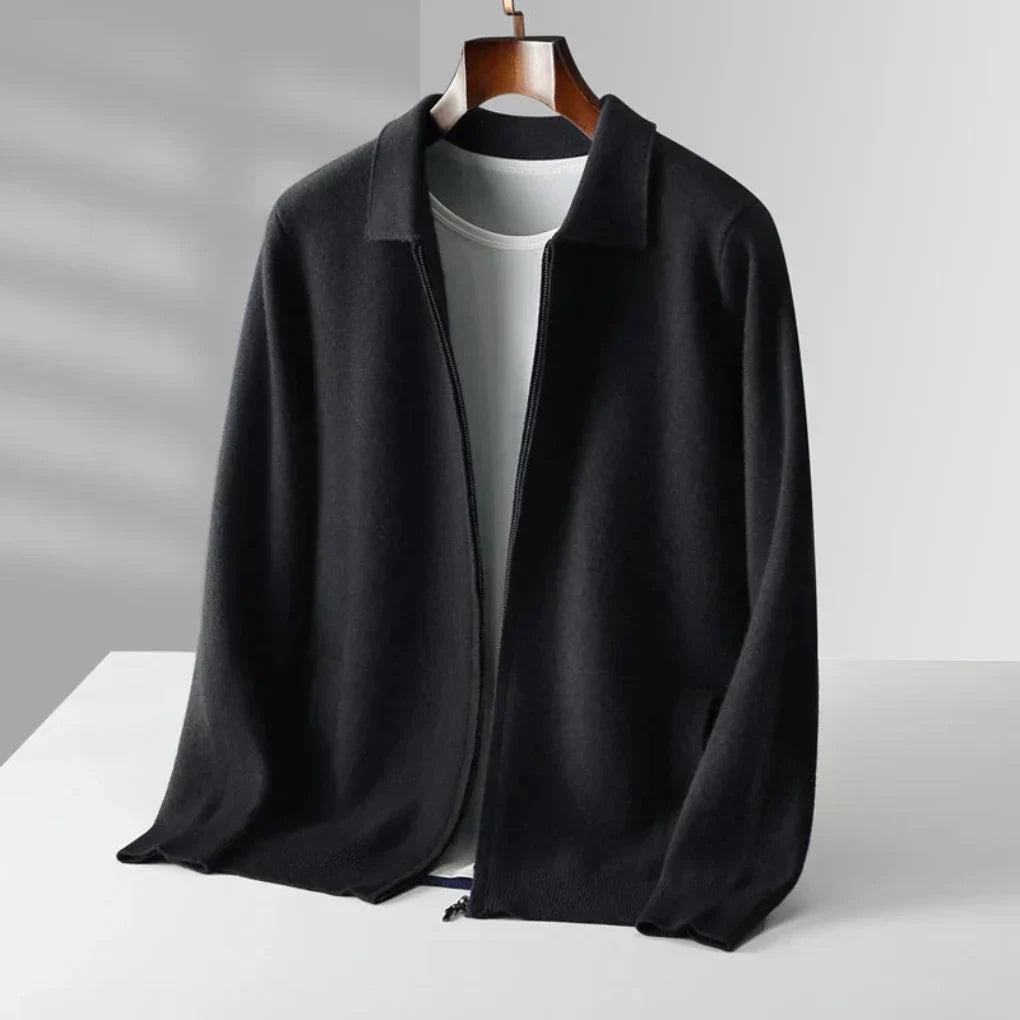 Chaleco de corte regular para hombre con cremallera completa y bolsillos laterales