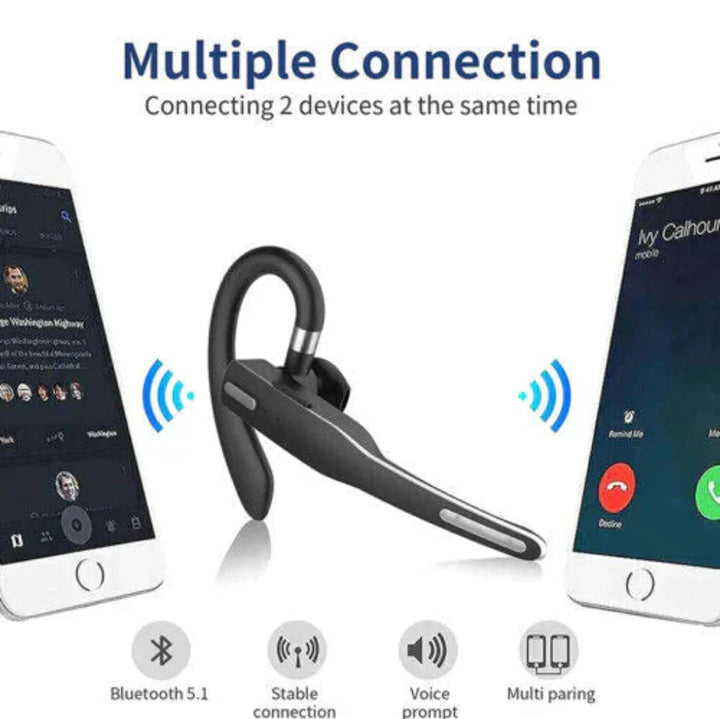 Auriculares Bluetooth 5.1 con Cancelación de Ruido y Micrófonos Duales para Hombres